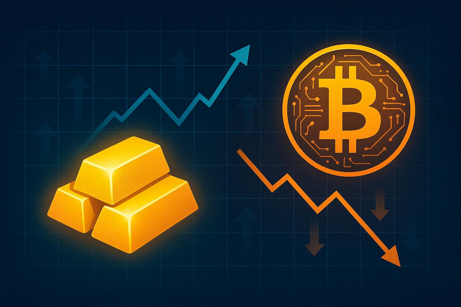 Goud en Bitcoin uit elkaar: Wat drijft de grote scheiding?